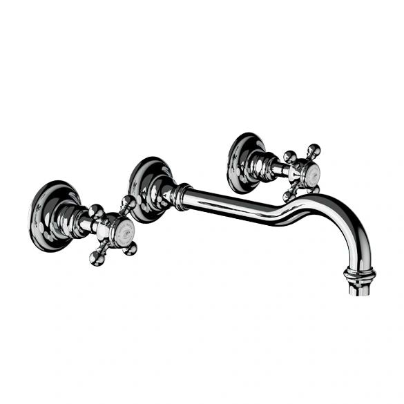 HORUS Julia 3-Hole Wall Mount Lav Straighter Spout; Polished Nickel