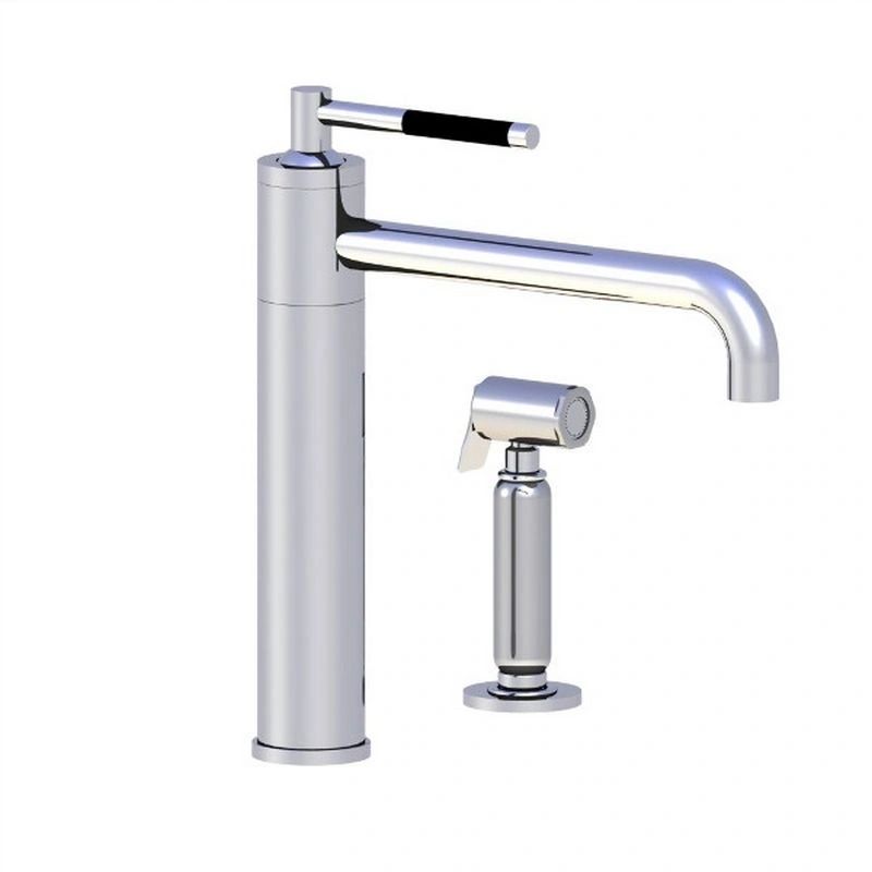 HORUS Modern Kitchen Faucet w/ Side Spray; Brushed Nickel