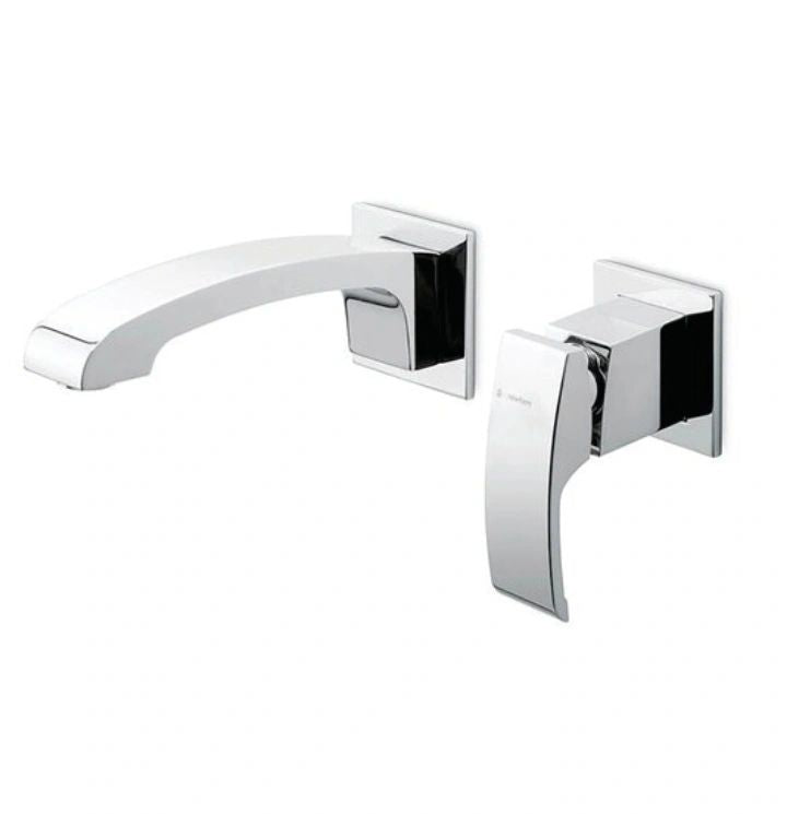 Newform Wall Mounted Single Lever Basin Mixer; Polished Chrome