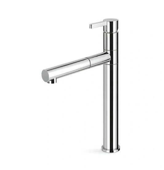 Newform Single-lever kitchen mixer (with swivel spout and pull-out handshower); Polished Chrome