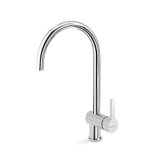 Newform Single-lever kitchen mixer with swivel spout; Polished Chrome