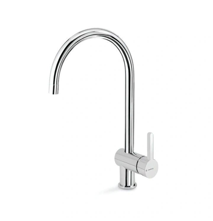 Newform Single-lever kitchen mixer (with swivel spout); Polished Chrome