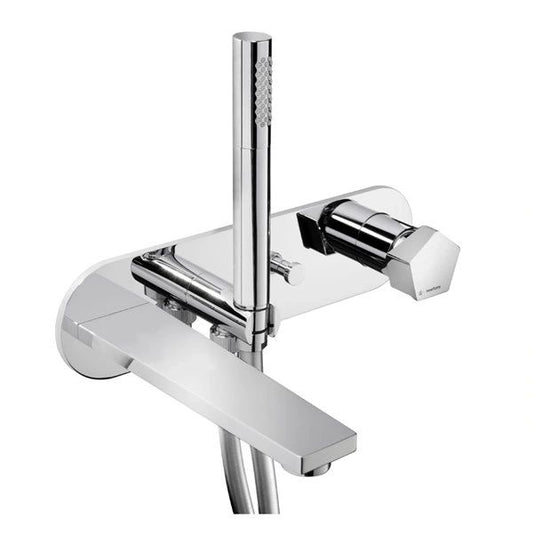 Newform Flush Wall Tub with Hand Shower; Chrome +