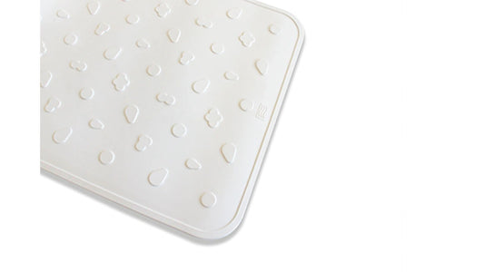 Inda Anti-Slip Rubber Shower Mat; White