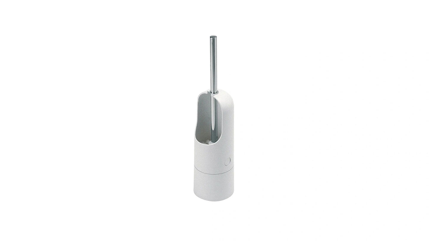 Inda Toilet Brush Holder; Glossy White