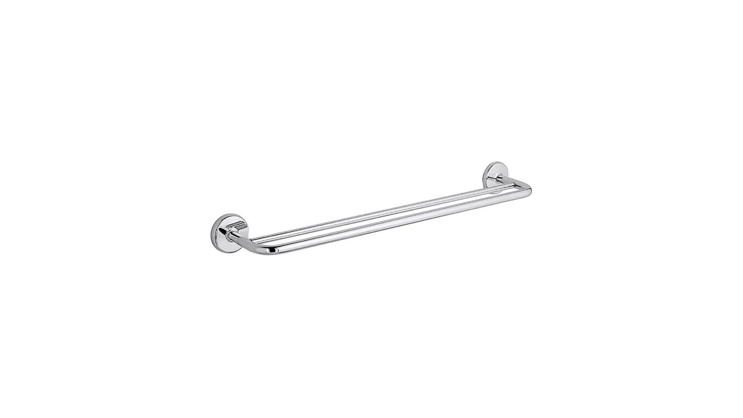 Inda COLORELLA Double Towel Bar, 24 inch; Chrome