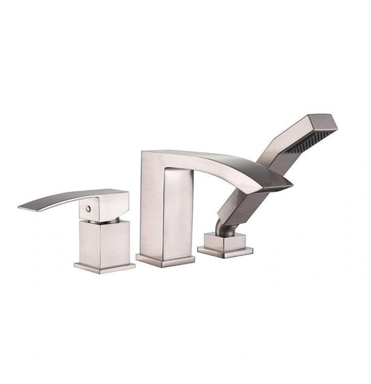 Cavalli Cascade Deck Mount Tub Filler; Brushed Nickel