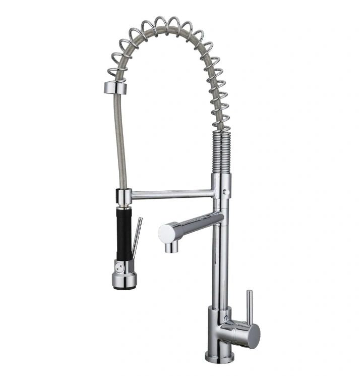 Cavalli CHEVAL Pull Down Spray Kitchen Faucet; Brushed Nickel