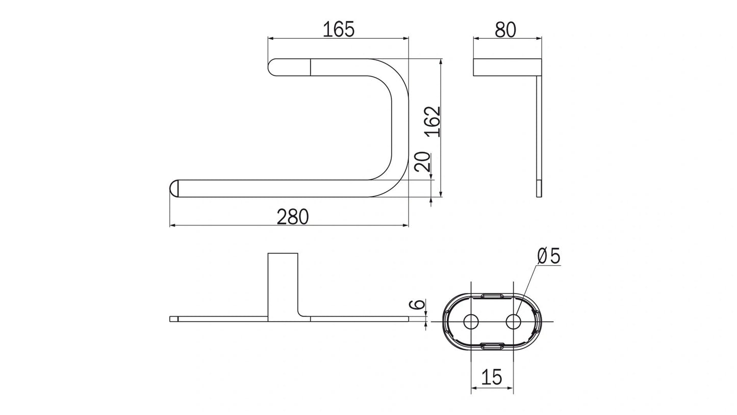 Inda MITO Ring Towel Holder; Chrome