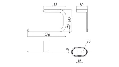 Inda MITO Ring Towel Holder; Chrome