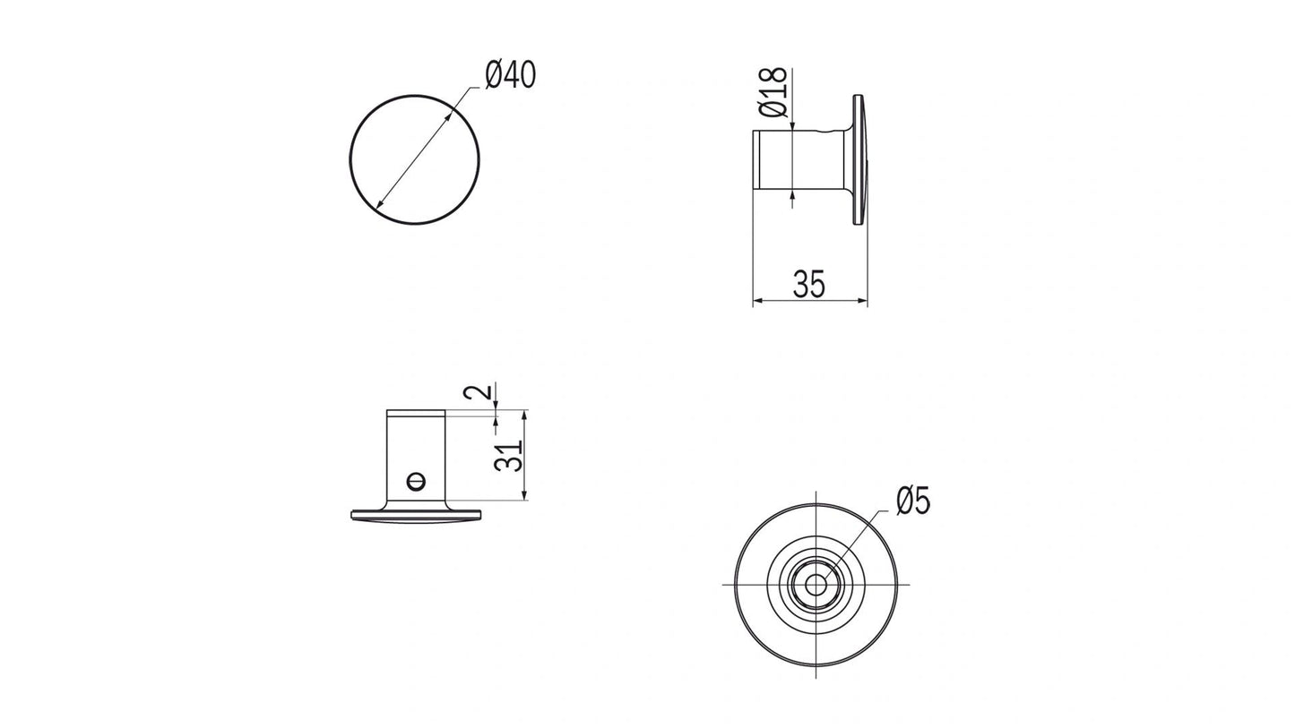 Inda HOTELLERIE Robe Hook; Chrome