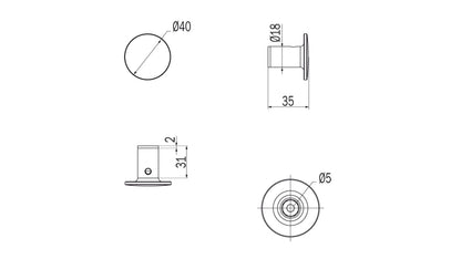 Inda HOTELLERIE Robe Hook; Chrome