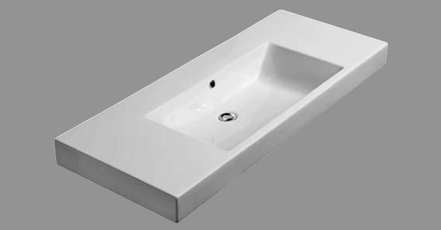 Catalano DOMINO 3 Hole Washbasin; White