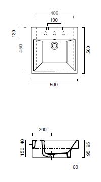 Catalano ZERO 5QZE 50 Washbasin; White