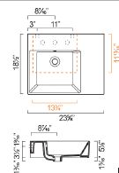 Catalano PREMIUM UP 60 Left Side WASHBASIN