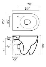 Catalano New Flush SFERA Floor Mount Toilet; Cement.