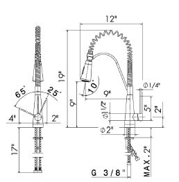 Newform YCON Kitchen Faucet; Brushed Nickel